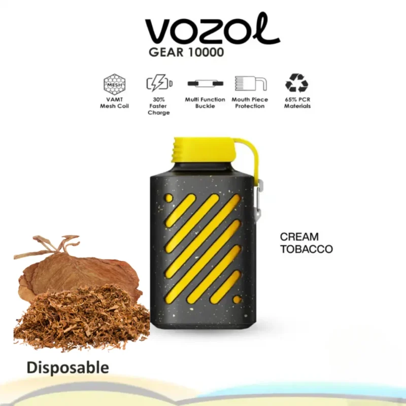 Vozol Gear 10000 Cream Tobacco